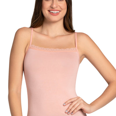 Modal Lace Camisole - Impatiens Pink