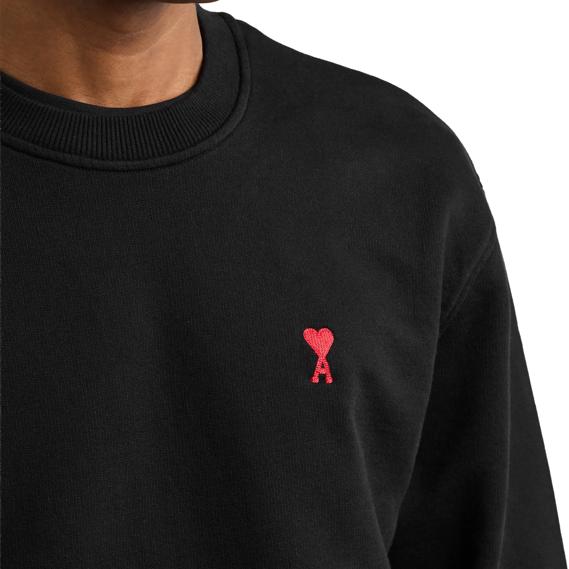 Ami Paris Ami De Coeur Black Sweatshirt