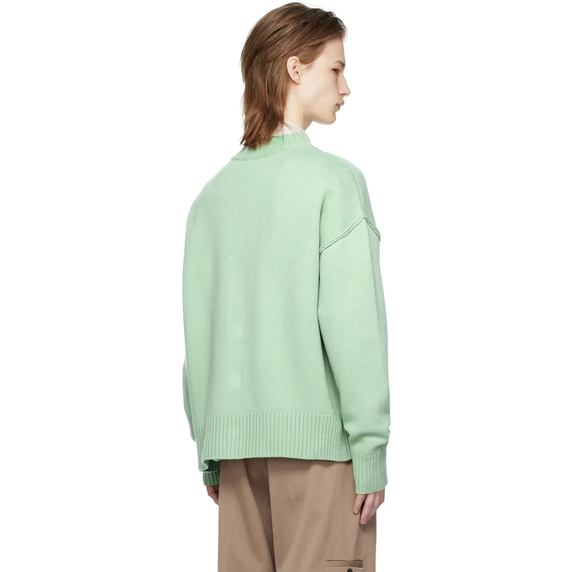 Ami Paris Ami De Coeur Green Cardigan