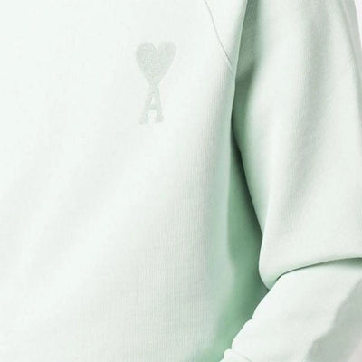 Ami Paris Ami De Coeur Tonal Aqua Green Sweatshirt