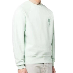 Ami Paris Ami De Coeur Tonal Aqua Green Sweatshirt