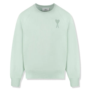 Ami Paris Ami De Coeur Tonal Aqua Green Sweatshirt