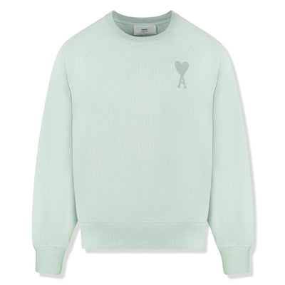 Ami Paris Ami De Coeur Tonal Aqua Green Sweatshirt