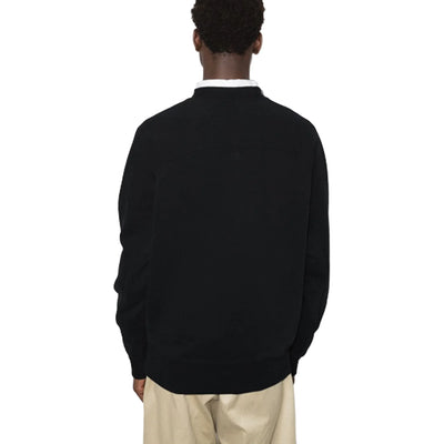 Ami Paris Ami De Coeur Tonal Boxy Fit Black Sweatshirt