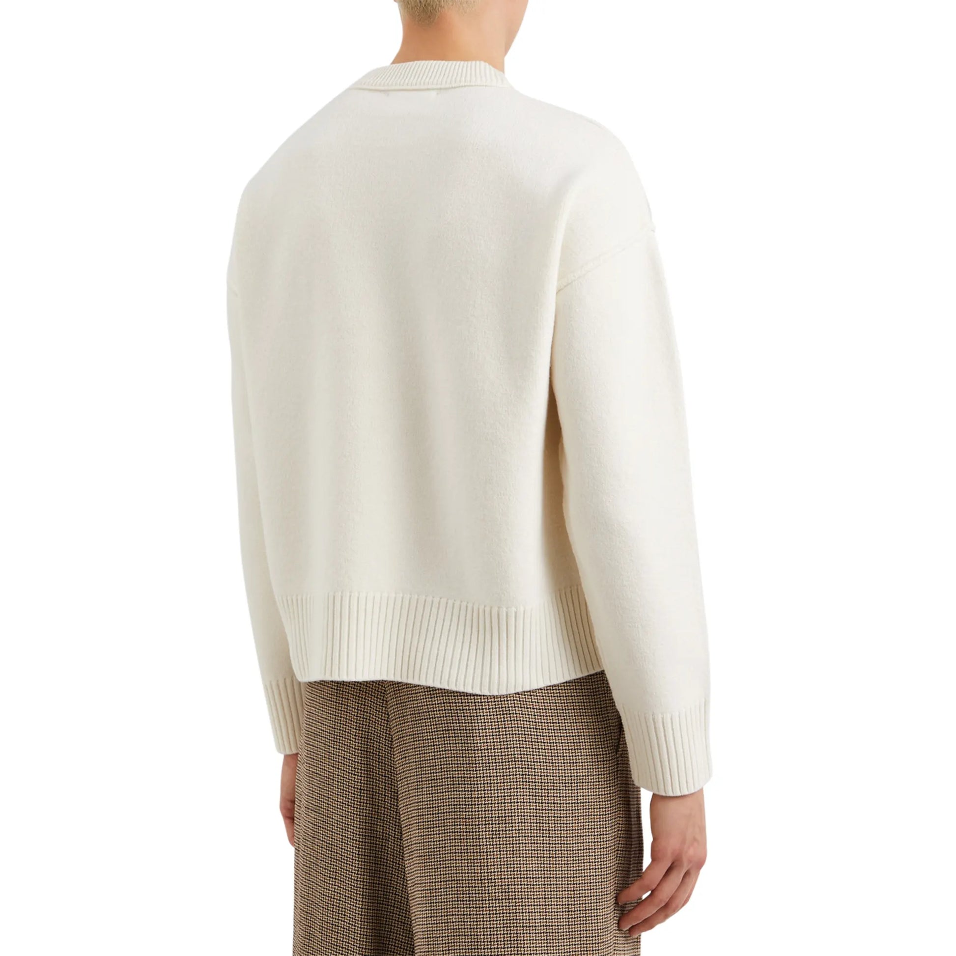 Ami Paris Ami De Coeur Tone On Tone Pale Pink Sweatshirt