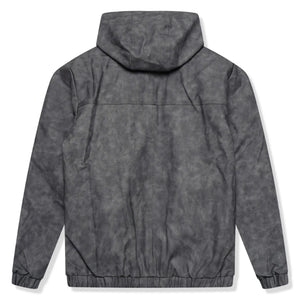 Amicci Rafel Leder Hooded Washed Black Jacket