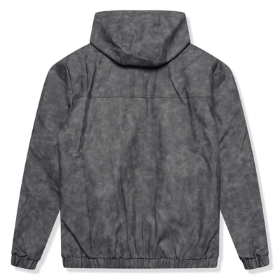 Amicci Rafel Leder Hooded Washed Black Jacket