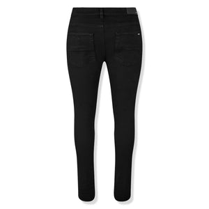 Amiri MX1 Black Leather Patch Jeans