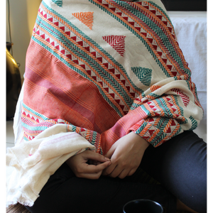White Dongaria Handloom Shawl