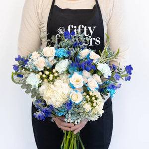 Aqua Blue DIY Flower Kit