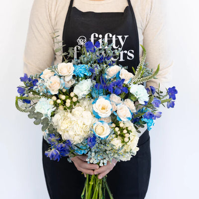 Aqua Blue DIY Flower Kit