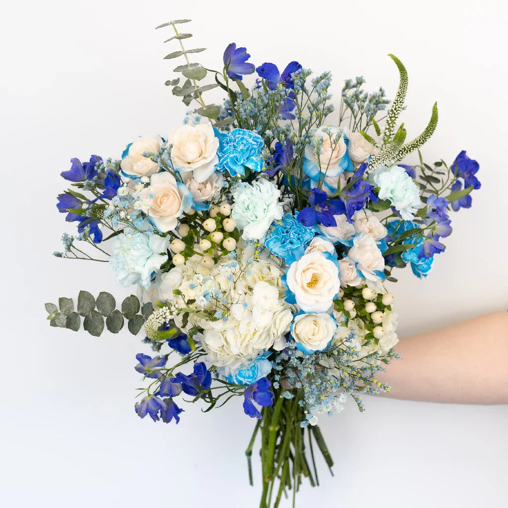Aqua Blue Flower Bouquet