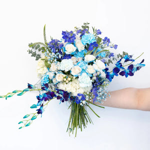 Aqua Blue Bouquet Bar Flower Kit