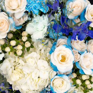 Aqua Blue Flower Centerpiece