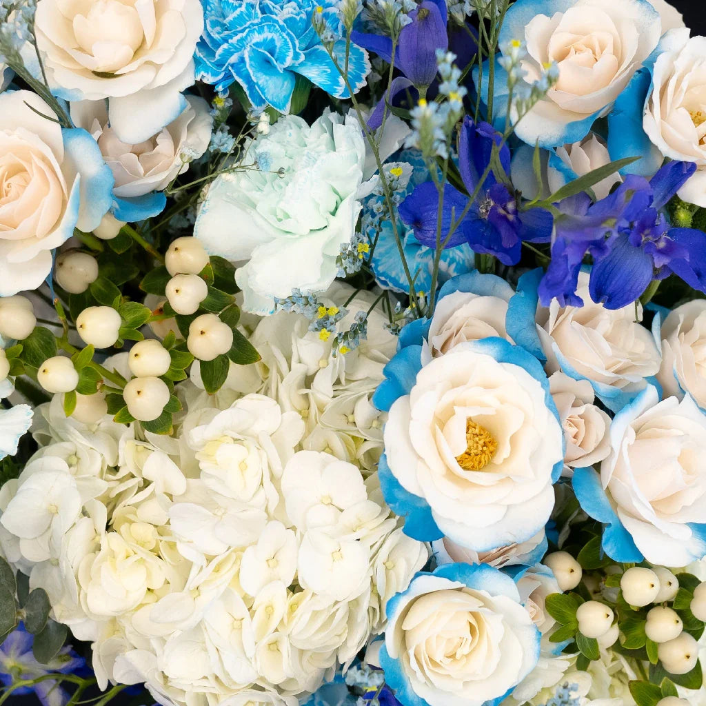 Aqua Blue Flower Centerpiece