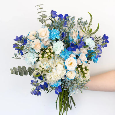 Aqua Blue Flower Centerpiece