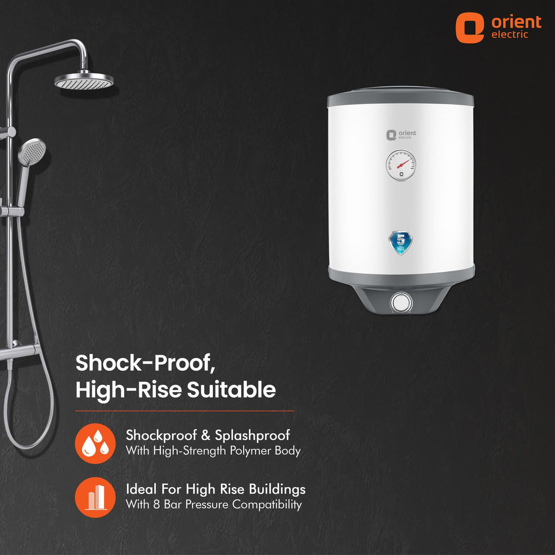 Aquanaut Water Heater (Geyser) | 5-Star Rated | Free Installation | Temperature Indicator | High-Rise Compatible