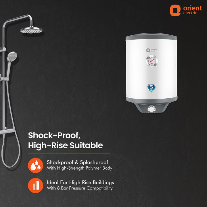 Aquanaut Water Heater (Geyser) | 5-Star Rated | Free Installation | Temperature Indicator | High-Rise Compatible