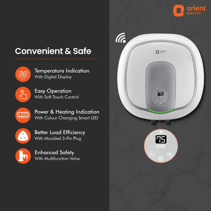 Aquator IoT 5 Star Water heater (Geyser), Suitable for High-rise Buildings | 7 year Tank Warranty | Free Installation and Connecting Pipes | Geyser with Temperature Control