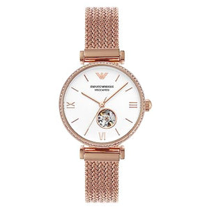 Emporio Armani Meccanico White Dial Women 34mm