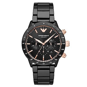 Emporio Armani Ceramica Black Dial Men 43mm