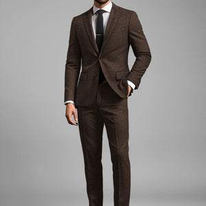 Arizo Brown Wool Suit