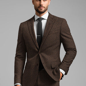 Arizo Brown Wool Suit