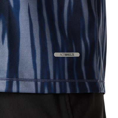 ASICS Road All Over Navy T Shirt