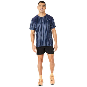 ASICS Road All Over Navy T Shirt