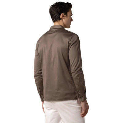 Aurélien Aur1 L/S Ash Grey Polo Shirt