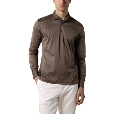 Aurélien Aur1 L/S Ash Grey Polo Shirt