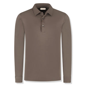 Aurélien Aur1 L/S Ash Grey Polo Shirt