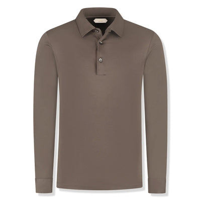Aurélien Aur1 L/S Ash Grey Polo Shirt