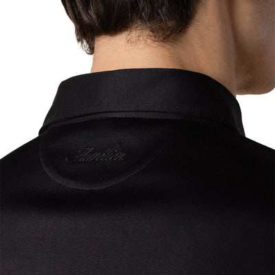 Aurélien Aur1 L/S Black Polo Shirt