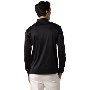 Aurélien Aur1 L/S Black Polo Shirt