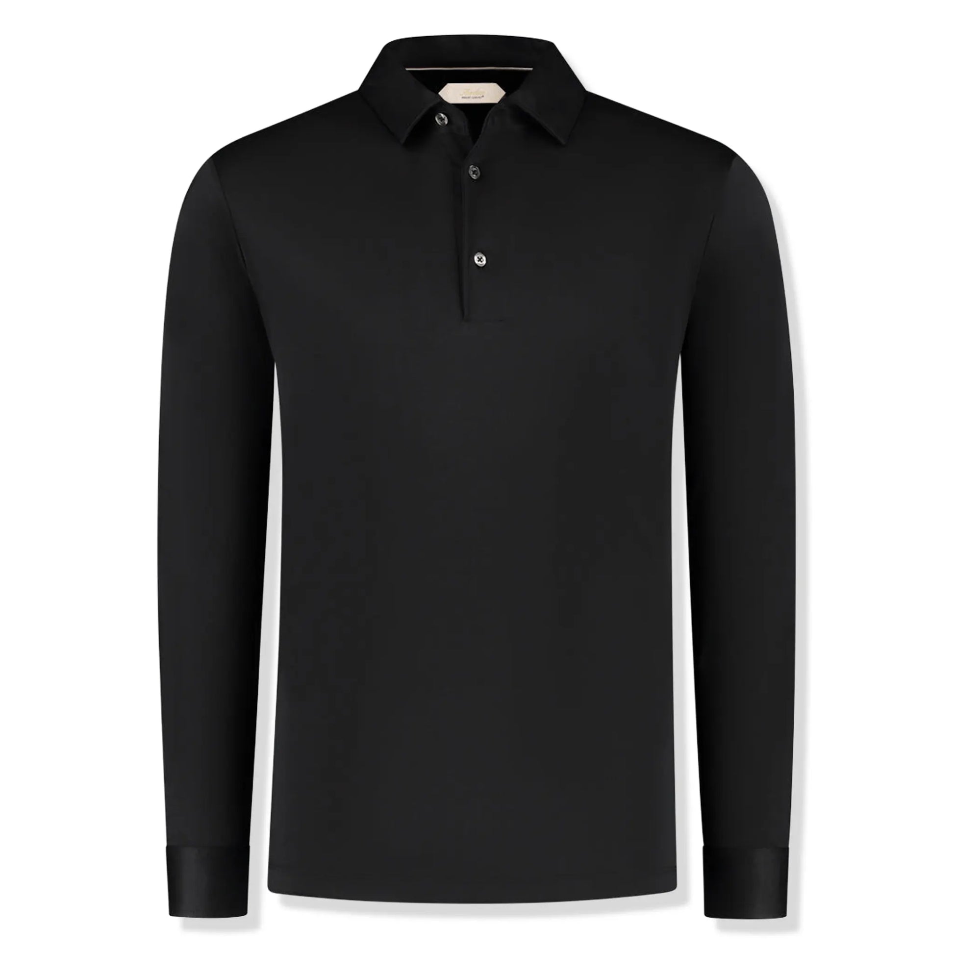 Aurélien Aur1 L/S Black Polo Shirt