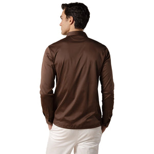 Aurélien Aur1 L/S Chocolate Polo Shirt