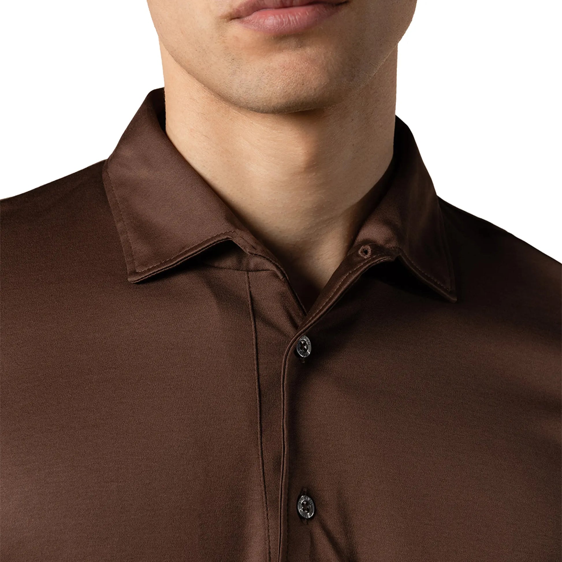 Aurélien Aur1 L/S Chocolate Polo Shirt