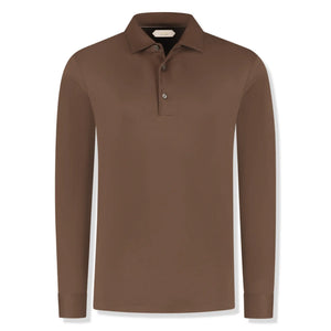 Aurélien Aur1 L/S Chocolate Polo Shirt