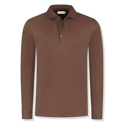 Aurélien Aur1 L/S Chocolate Polo Shirt