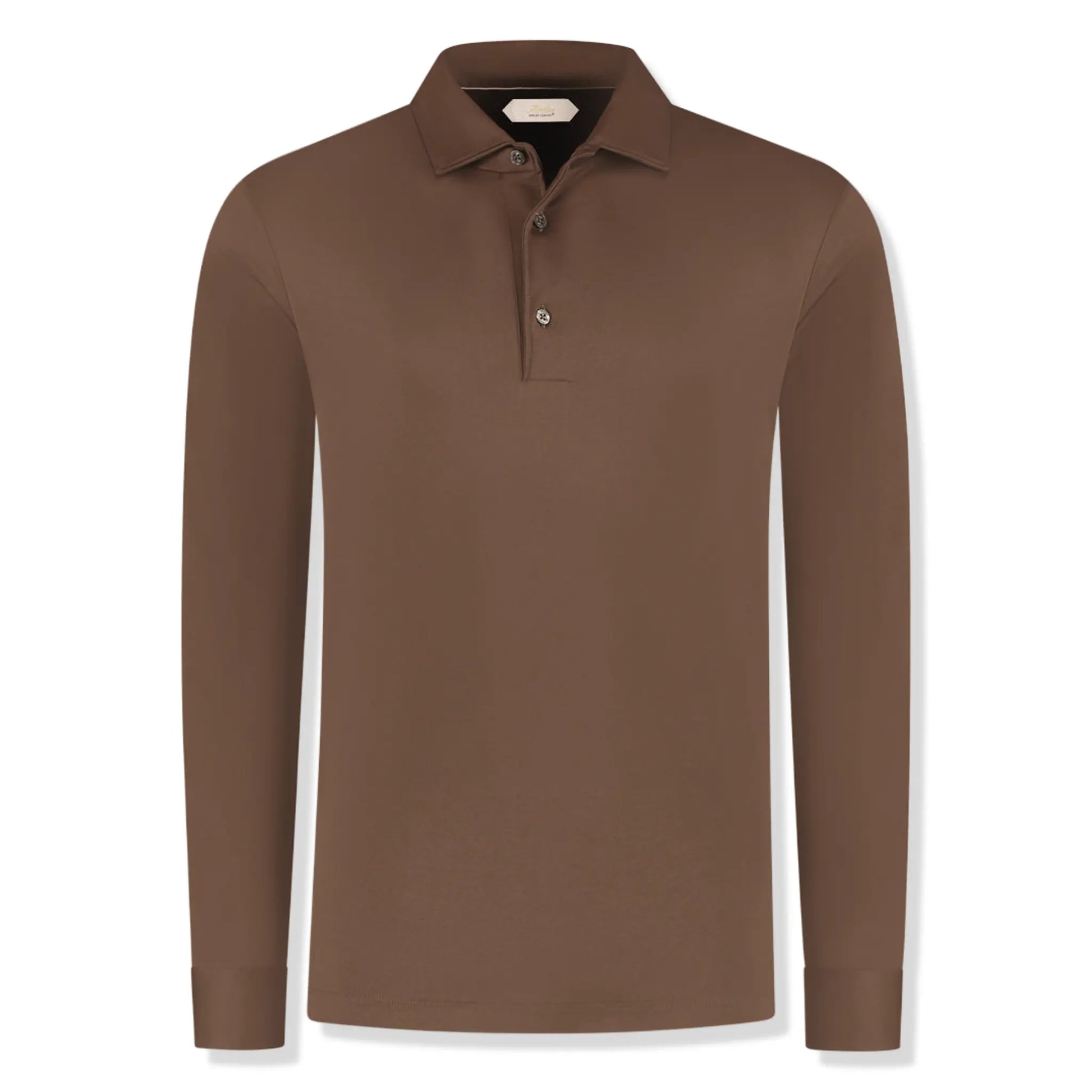 Aurélien Aur1 L/S Chocolate Polo Shirt