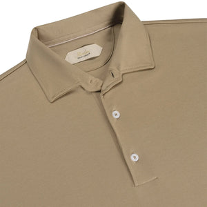 Aurélien Aur1  L/S Dark Taupe Polo Shirt