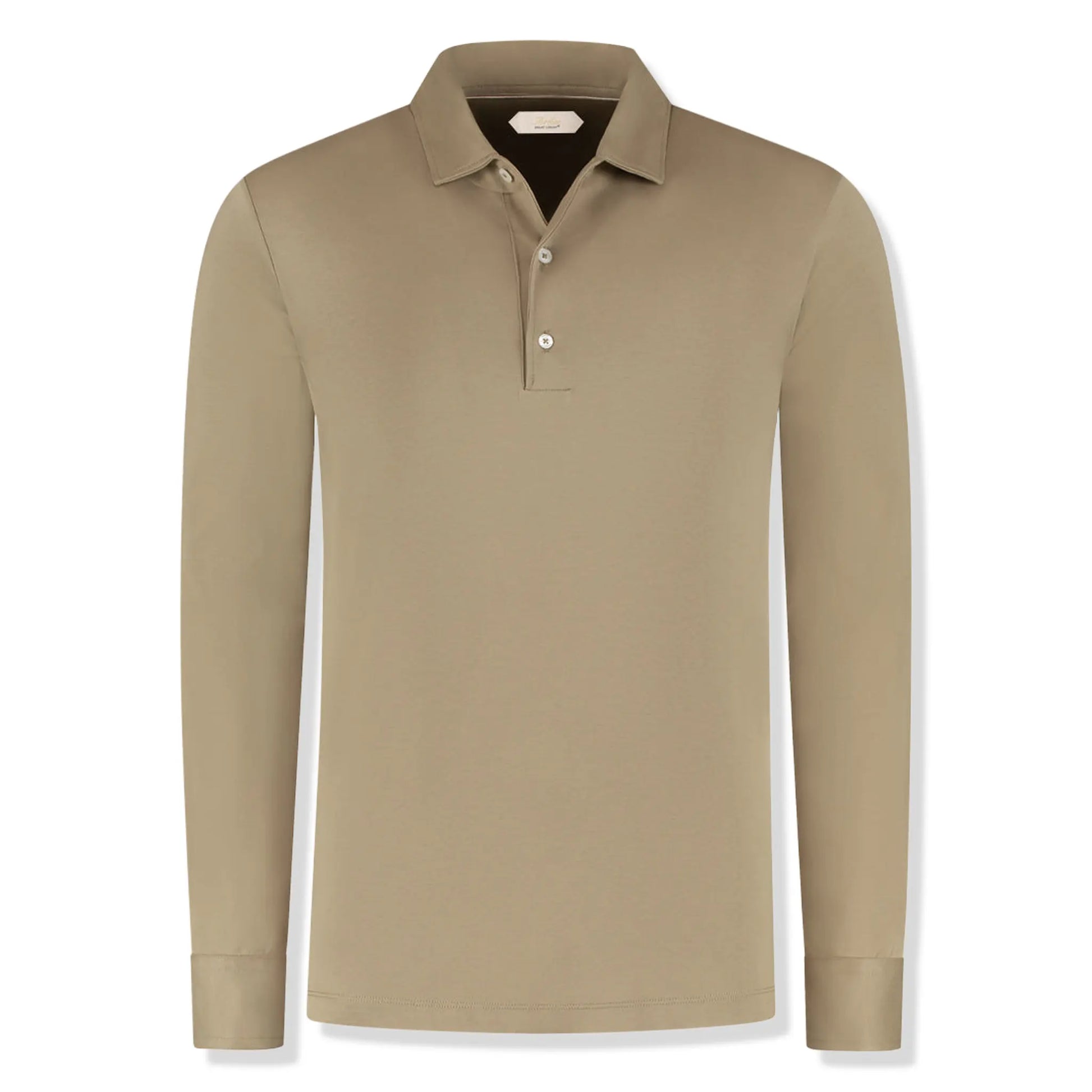 Aurélien Aur1  L/S Dark Taupe Polo Shirt