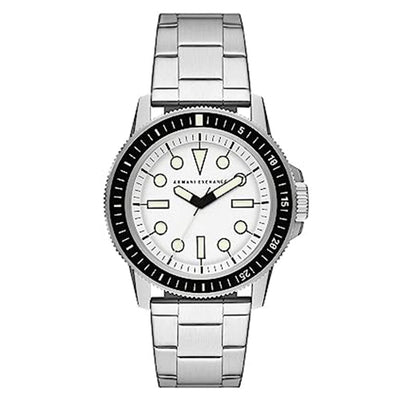 Armani Exchange Leonardo White Dial Men 44mm