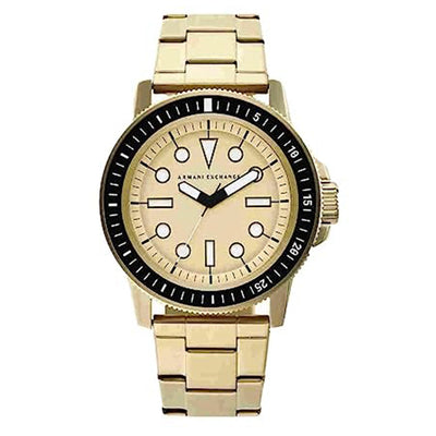 Armani Exchange Leonardo  Gold Dial Men 44mm