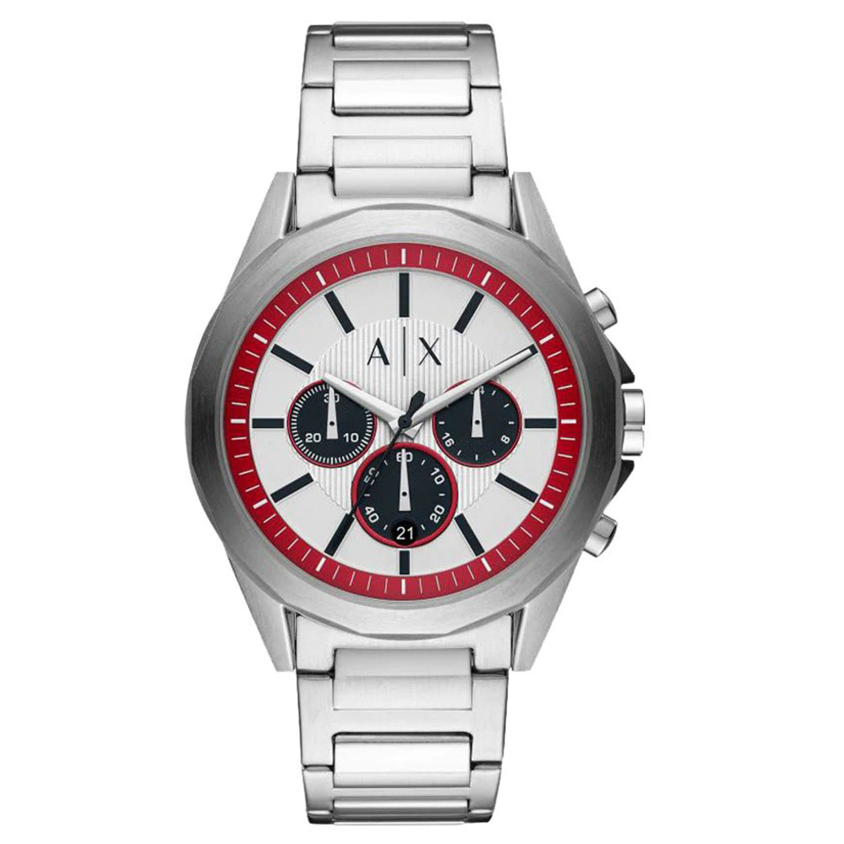 Armani Exchange Drexler  White Dial Men 44mm