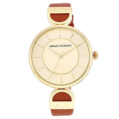 Armani Exchange Brooke  Gold Dial Women 38mm