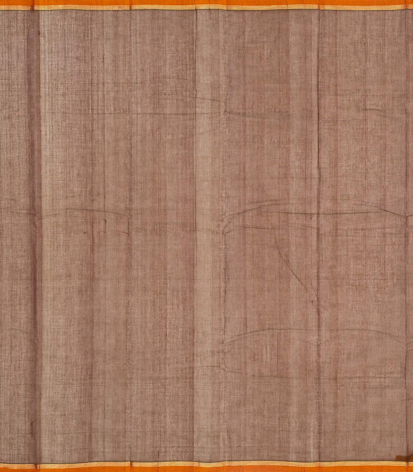 Dark Olive Handloom Kanchi Cotton Saree With Zari Checks