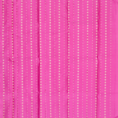 Grey Handloom Kanchipuram Silk Saree With Meena Floral Motifs