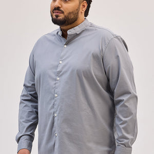 Light Grey Mandarin Shirt
